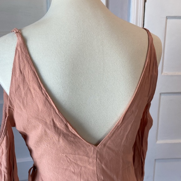 Lovers + Friends Love Letter Tan Wrap Dress, Size S - Picture 10 of 14